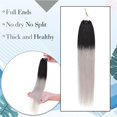 thumbnail image 6 of MY-LADY 50S 1G Remy Micro Beads Hair Extensions Human Hair Thick Invisible Nano Beads Micro Link Hairpiece 24inch #1BTGREY Natural Black to Grey, 6 of 8