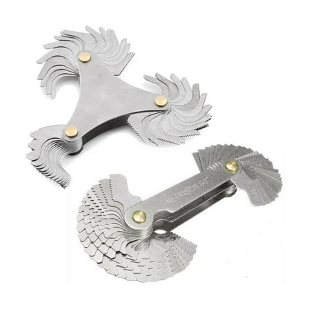 Thread Pitch Gauge Screw Caliper Gage Measuring Set Metric & Inch & America Sae