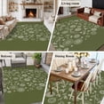 thumbnail image 5 of Japanese Area Rugs 6'x9', Washable Small Throw Rugs for Kitchen Dining room, Green Rustic Retro Pastoral Floral Leaves Indoor Outdoor Rug Non-Slip Low Pile Carpet Runner Reversible Floor Mats, 5 of 8