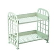 thumbnail image 1 of Kitchen Rack for Bottom of Dish Holder Collapsible Drying Rack in Sponge And Brush Holder for Kitchen Shelf Two Layer Hollow Storage Rack Desktop Kitchen Finishing Rack, 1 of 4