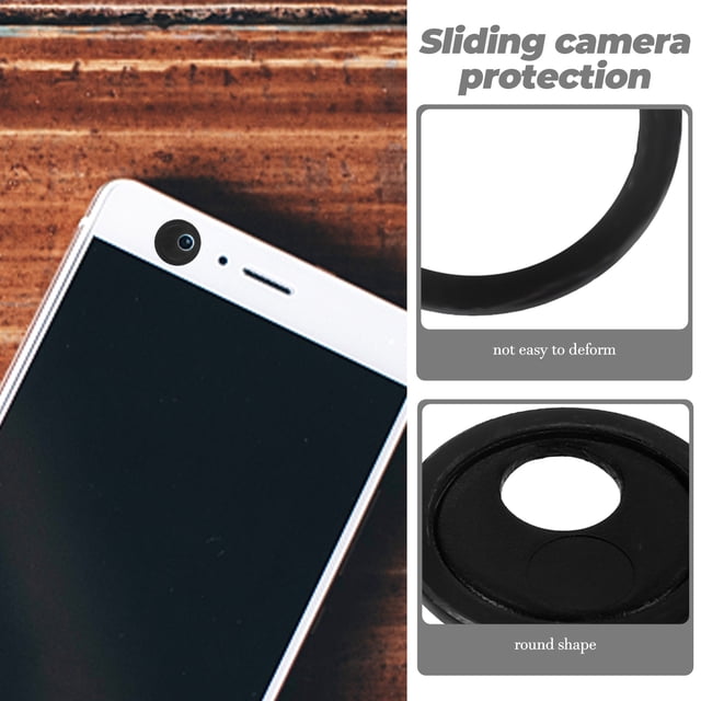 UPOUART 3Pcs Black Phone Camera Covers Sliding Privacy Lens Protectors for Devices