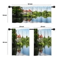 thumbnail image 4 of LALILO Kitchen Curtains and Valances Set of 3 36" Castle Window Treatment Tiers for Window Decor, 4 of 5