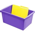 thumbnail image 2 of STOREX Bac de Rangement pour Salle de Classe 5,5 Gallons (21L), Violet (Lot de 6), 2 of 3