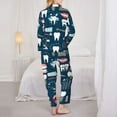 thumbnail image 6 of Goofa Dental Printed Women’s 2 Piece Pajama Set Super,Pajamas Women's Long Sleeve Sleepwear Soft Button Down Loungewear Pjs Lounge Set Nightwear-Medium, 6 of 9