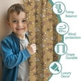 thumbnail image 3 of Blackout Kids Curtains,Brown Christmas Pattern Childrens Insulated Curtains Set Of 2,Bedroom Essentials,Toddler Room Decor 52"x63", 3 of 5