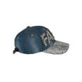 thumbnail image 4 of Top Headwear Faith Distressed Studded Denim Baseball Cap - Dark Denim, 4 of 4
