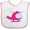 White and Pink, variant on Inktastic Helicopter Pink Girls Girls Baby Bib