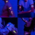 thumbnail image 3 of Pegatinas luminosas para tatuajes temporales, tatuajes fluorescentes, resistentes al agua, araña/Flor, arte corporal para brazo, Bar nocturno, fiesta, 3 of 4