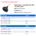 thumbnail image 2 of Brake Booster - Compatible with 1988 - 1994 GMC C2500 - Replacement, 2 of 2