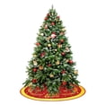 thumbnail image 5 of Taotanxi Christmas Tree Skirt 90Cm Soft Faux Fur Tree Skirt Plush Christmas Decoration Colorful Decoration Christmas Tree Skirt Christmas Decoration Indoor Holiday Party Decoration, 5 of 6