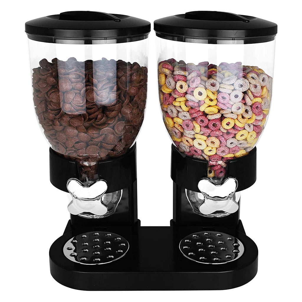 Huayishang Storage Box Punch-Free Wall-Mounted Candy Display Box Snack Sealed Jar Household Cereal Machine Grain Storage Jar Storage Box, Kitchen Essentials Clearance Sale Black