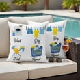thumbnail image 4 of Cartoon Laundry Room Outdoor Waterproof Pillow Covers, Modern Minimalist Decorative Square Throw Pillowcase Sofa Cushion Sham for Patio/Couch/Chair, 16"x16" 2 Pack, 4 of 8