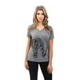 thumbnail image 2 of Thread Tank Artisan Elephant Women's Relaxed V-Neck T-Shirt Tee Heather Grey 2X-Large, 2 of 4