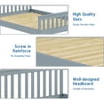 thumbnail image 6 of Queen Bed Frame with headboard, Wood Platform Bed Frame with Wood Slat Support, Modern Platform Bed for Teens, Boys, Girls, No Box Spring Needed, Grey, 6 of 6