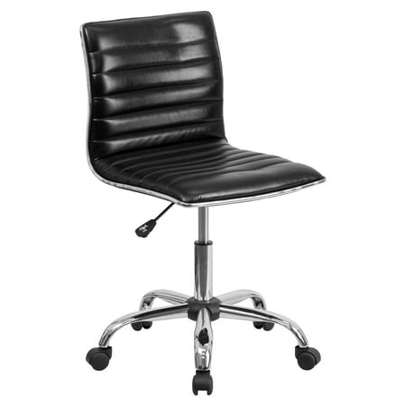 Flash Furniture Low Back Armless Ribbed Designer Swivel Leather Task Flash Furniture Low Back Armless Ribbed Designer Swivel Leather Task Office Chair Multiple Colors