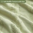 thumbnail image 4 of Sage Green Shower Curtain Boho, 72 x 72 Cotton Blend Waffle Weave Stripe Textured Heavy Duty, Fabric Shower Curtain for Bathroom, Hotel, Washable, 4 of 18