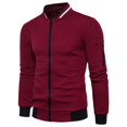 thumbnail image 3 of Sudaderas para hombre con bolsillos con cremallera, medio chándal fino de Color sólido, chándal informal con capucha para exteriores, chaqueta de manga larga, abrigos, 3 of 5