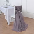 thumbnail image 2 of BalsaCircle 5 Amethyst Extra Premium Chiffon Chair Sashes Bows Ties Ceremony, 2 of 6