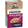 thumbnail image 1 of Quaker High Protein Triple Berry Instant Oatmeal, 1 of 13