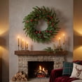 thumbnail image 6 of Aurorax Christmas Wreaths for Front Door,Indoor Christmas Wreath Decorations with Christmas Balls Rustic Green Winter Hanging Wall Decor for Mantel Window, 6 of 7