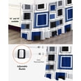 thumbnail image 3 of Space Design Sense Bed Skirt California King Size 18&nbsp;Inch Drop, Grey Blue Line Suqare Abstract Stitching Wrap Around Dust Ruffle Bedskirts, Easy Fit Bedskirt with Adjustable Elastic, 3 of 8