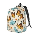 thumbnail image 2 of Daiia Butterflies Vintage Canvas Backpack for Men and Women ,Hiking Backpack,Travel Laptop Bag for School,Large Capacity Backpack, 2 of 8