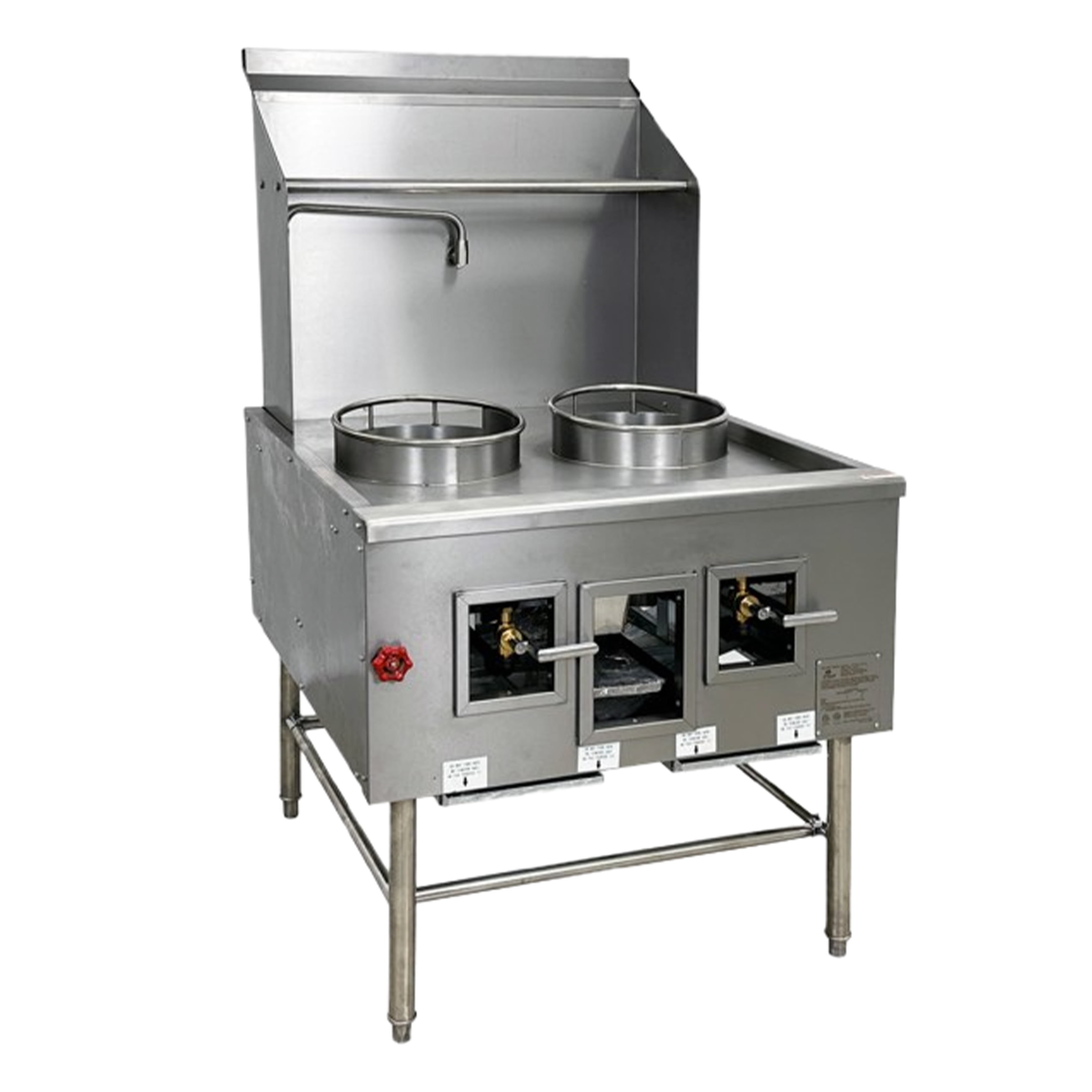 Elite Kitchen Supply 36 in. Two-Burner Chinese Wok Range, Natural Gas/LP, Stainless Steel, Commercial Restaurant