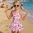thumbnail image 6 of FOR U DESIGNS Girls One Piece Swimsuit with Skirt Sleeveless Bathing Suit Swimwear Bathing Suit for Kids 3-13 Years, Leopard Pink, 6 of 7