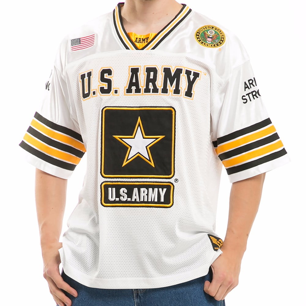 Football Jerseys Army Star White 2X