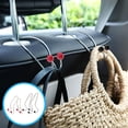 thumbnail image 1 of STRANDCHIC 4Set Car Headrest Hook Stainless Steel Black 12x7cm, 1 of 5