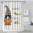 thumbnail image 1 of Rideaux de Douche Rustiques Citrouille Gnome Récolte d'Automne, Rideau de Spectacle Lavable avec Crochets en Polyester pour Halloween Noël Hôtel Dortoir, 1 of 5