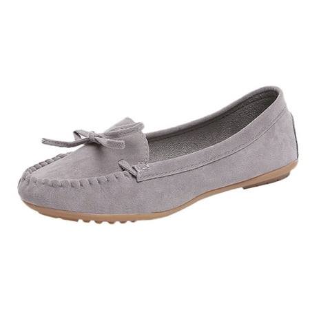 

dmqupv Sandals Shoes for Women Leisure Shoes SlipOn Flat Casual Single Women Toe Round Shoes Casual Shoes for Women 8 Grey 8.5