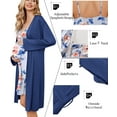 thumbnail image 2 of Avidlove Women Maternity Robe and Nursing Nightgown Sets for Hospitable Breastfeeding 3 in 1 Labor Delivery Nursing Dress Gown Bathrobe, 2 of 6