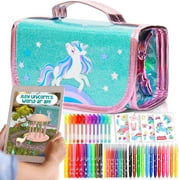 Amitie Lane Fruit Scented Markers Set, Itsy Unicorn Pencil Case, Arts & Crafts, Girls Ages 6+