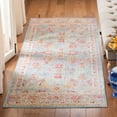 thumbnail image 3 of SAFAVIEH Windsor Lynna Vintage Traditional Fringe Runner Rug, Aqua/Red, 3' x 8', 3 of 10
