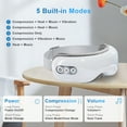 thumbnail image 4 of MICHPONG Eye Massager with Heat & Vibration – 5 Massage Modes, Bluetooth Music, Adjustable Headband Fathers Day Gifts - White, 4 of 9