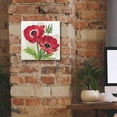 thumbnail image 5 of Epic Graffiti 'Crimson Anemones I' by Grace Popp, Giclee Canvas Wall Art, 12"x12", 5 of 8