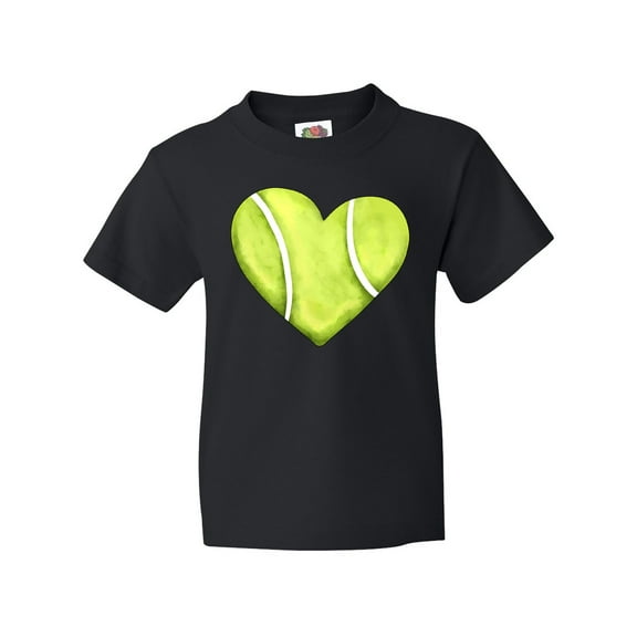 Inktastic Tennis Ball in Heart Youth T-Shirt