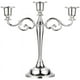 thumbnail image 1 of Bienvenido Candelabro de Metal de 3 Brazos Candelabro Elegante Europeo Plateado Candelabro para Bodas Mesa de Comedor Fiesta de Navidad Decoración del hogar, 1 of 6