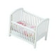 thumbnail image 4 of 1:12 Cuna Cuna muñeca bebé cot accesorios de fotos Finger con colchón cama en miniatura cama para niños para decoraciones de paisaje modelo de, 4 of 9