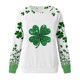 thumbnail image 5 of TaTaai Ladies St Patricks Holiday Raglan Sweatshirt Long Sleeve Crewneck Casual Pullover Loose Fit Printed Graphic Top Gift, 5 of 5