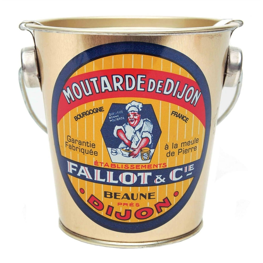 Edmond Fallot Dijon Mustard 16oz Jar Inside Tin Pail