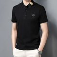 thumbnail image 4 of Camisa polo bordada de verano para hombre, jersey de manga corta, camiseta polo informal de negocios, camiseta holgada con cuello vuelto para hombre, 4 of 5