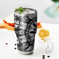 thumbnail image 3 of 30oz Black White Tie Dye Mandala Pattern Tumblers Stainless Steel Tumbler with Lid and Straw,Vacuum Insulated Double Wall Travel Tumbler Cups Mug with Cleaning Brush for Coffee,Tea, 3 of 7