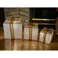 thumbnail image 2 of 3pc Lighted Tinsel Gift Boxes Presents Outdoor Christmas Decor, 2 of 4