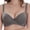 Grey, variant on Arlun Push up Bras for Women Underwire High Support Lightly Lined Comfort Cups Everyday Bra Elegant Lace Trim Smooth and Seamless Breathable One-Piece Fixed Tshirt Bras Pink 80C