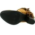 thumbnail image 4 of Dollhouse Demeanor Women's Fringe Buckle Strap Accent Chunky Heel Ankle Booties, 4 of 4