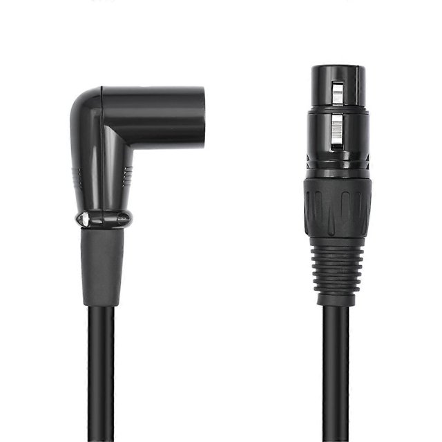 3 Pin XLR Right Angle Male to Female Plug Microphone Audio Cable Shielded Cord Musical Instruments A