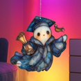 thumbnail image 2 of 1 Piece Graduation Ghost Hanging Ornament Stained Acrylic Suncatcher Spooky Halloween Decor for Home Bathroom Window Indoor Outdoor Wall Display Halloween Decorations, 2 of 8