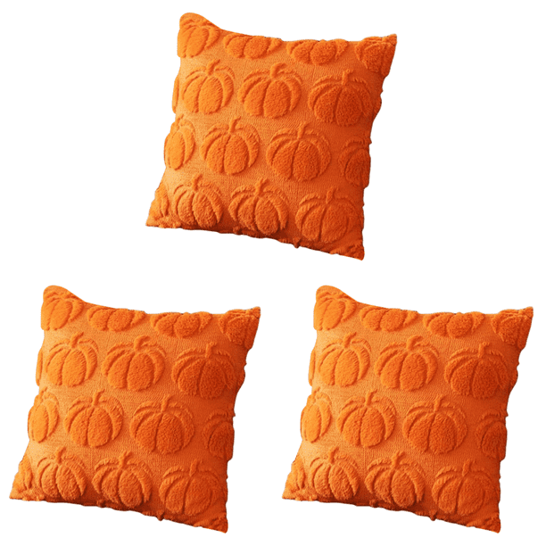 Fundas Almohada Calabaza Funda Felpa Suave Halloween () Naranja